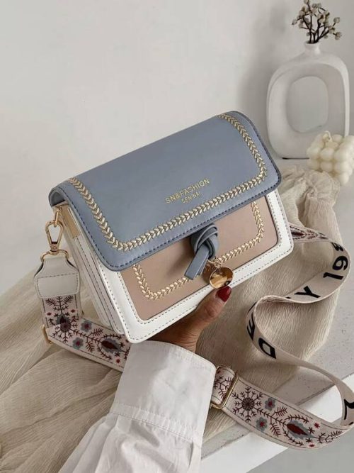 Cartera mini de color combinado