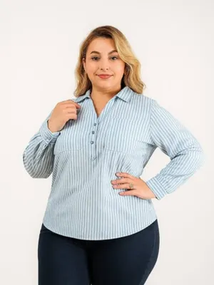 Blusa rayada celeste