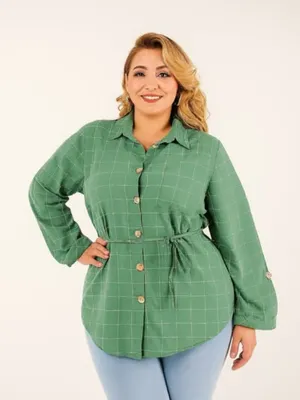 Blusa de cuadros verde