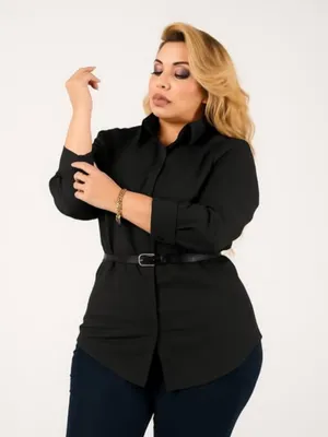 Blusa de cincho negra