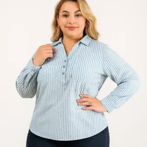 Blusa rayada celeste