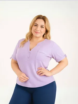 Blusa-Heerelys-nudo-mangas-lila.webp Blusa con lazo en mangas lila