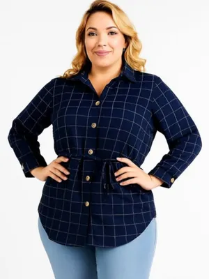 Blusa-Rayada-Heerelys-Azul-marino.webp Blusa de cuadros azul