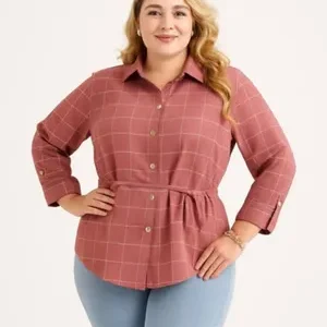 Blusa de cuadros rosa