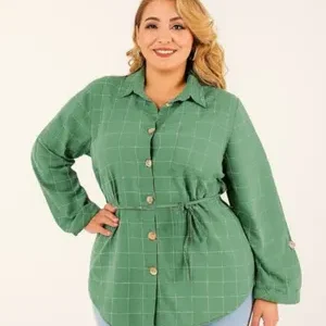 Blusa de cuadros verde