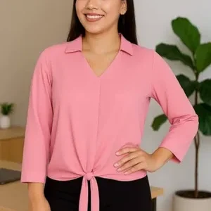 Blusa nudo delantero Rosa