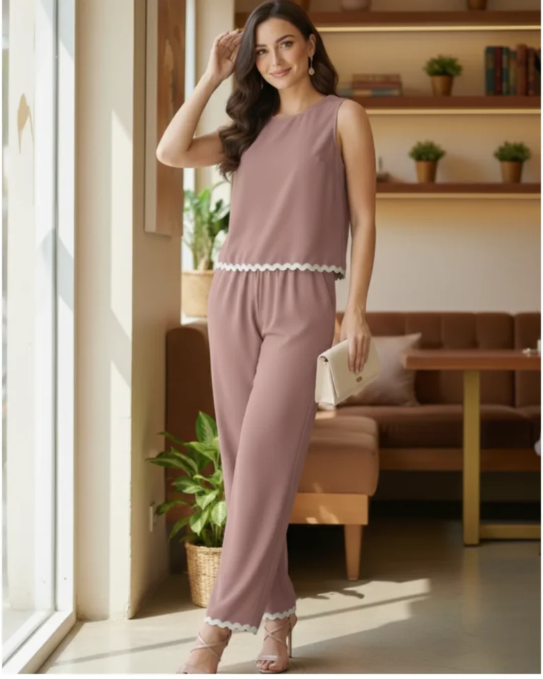 Conjunto Sanz rosa vieja