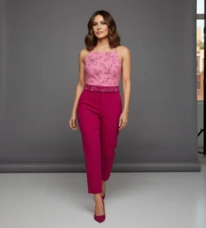 Conjunto rosa delicado