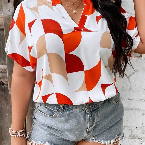 Blusa con estampado geométrico