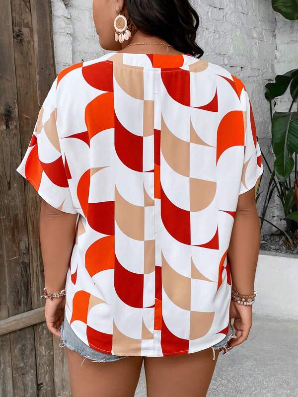 Blusa con estampado geométrico