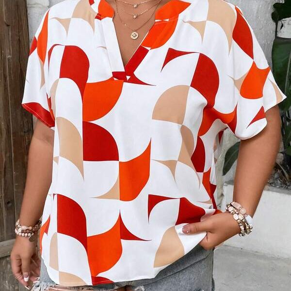 Blusa con estampado geométrico