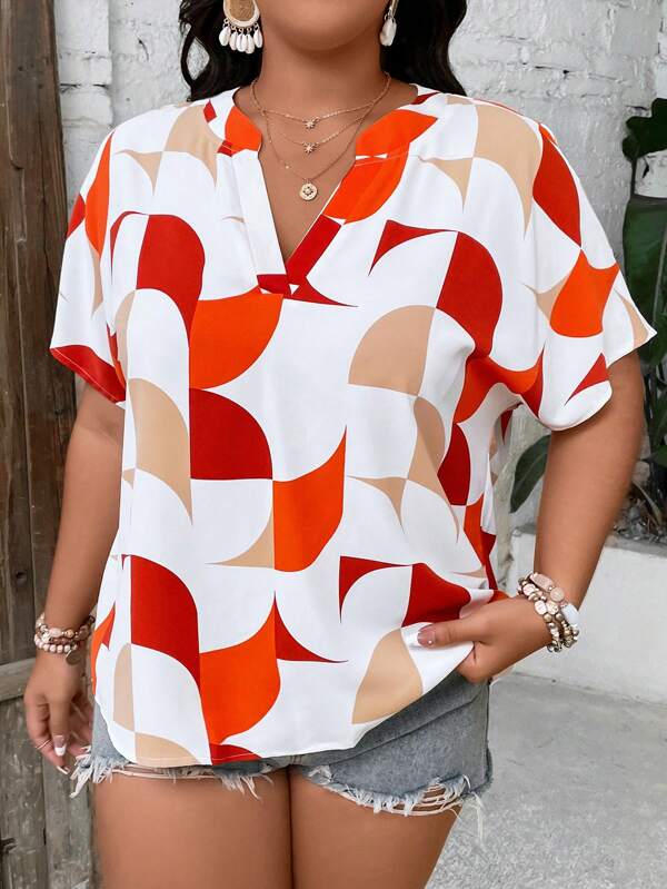 Blusa con estampado geométrico