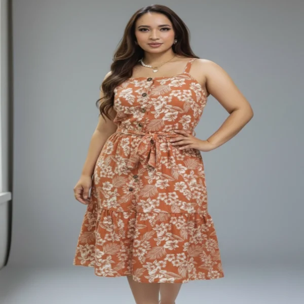 Vestido Serenidad café terracota