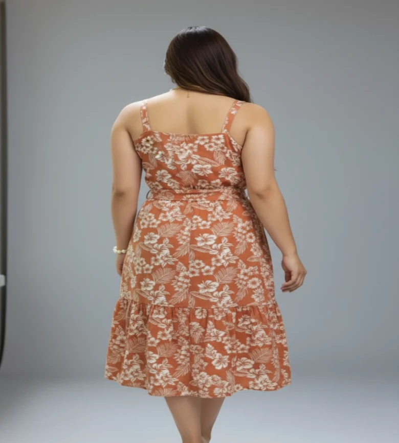 Vestido Serenidad café terracota