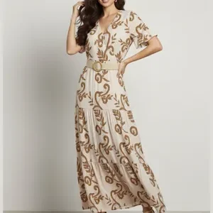 Vestido botánico blanco