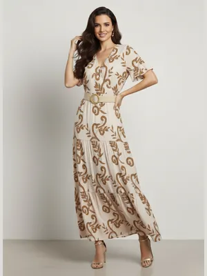 Vestido botánico blanco