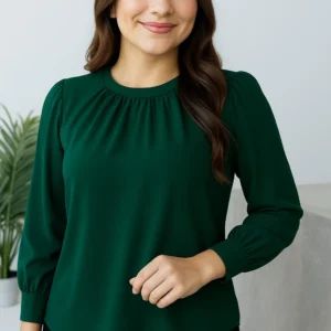 Blusa cuello fruncido