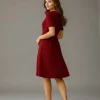vestido con cinturon rojo
