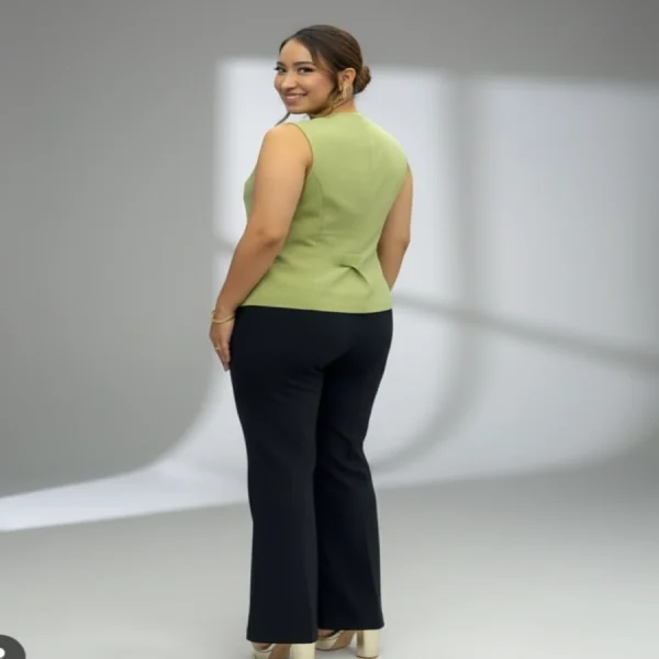 Blusa Elegante Vertice verde