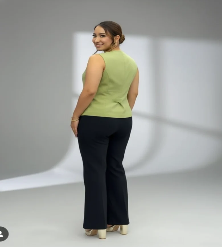 Blusa Elegante Vertice verde