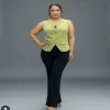 Blusa Elegante Vertice verde