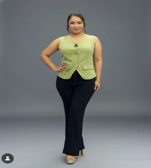 Blusa Elegante Vertice verde