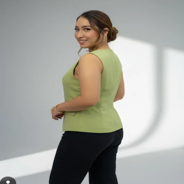 Blusa Elegante Vertice verde